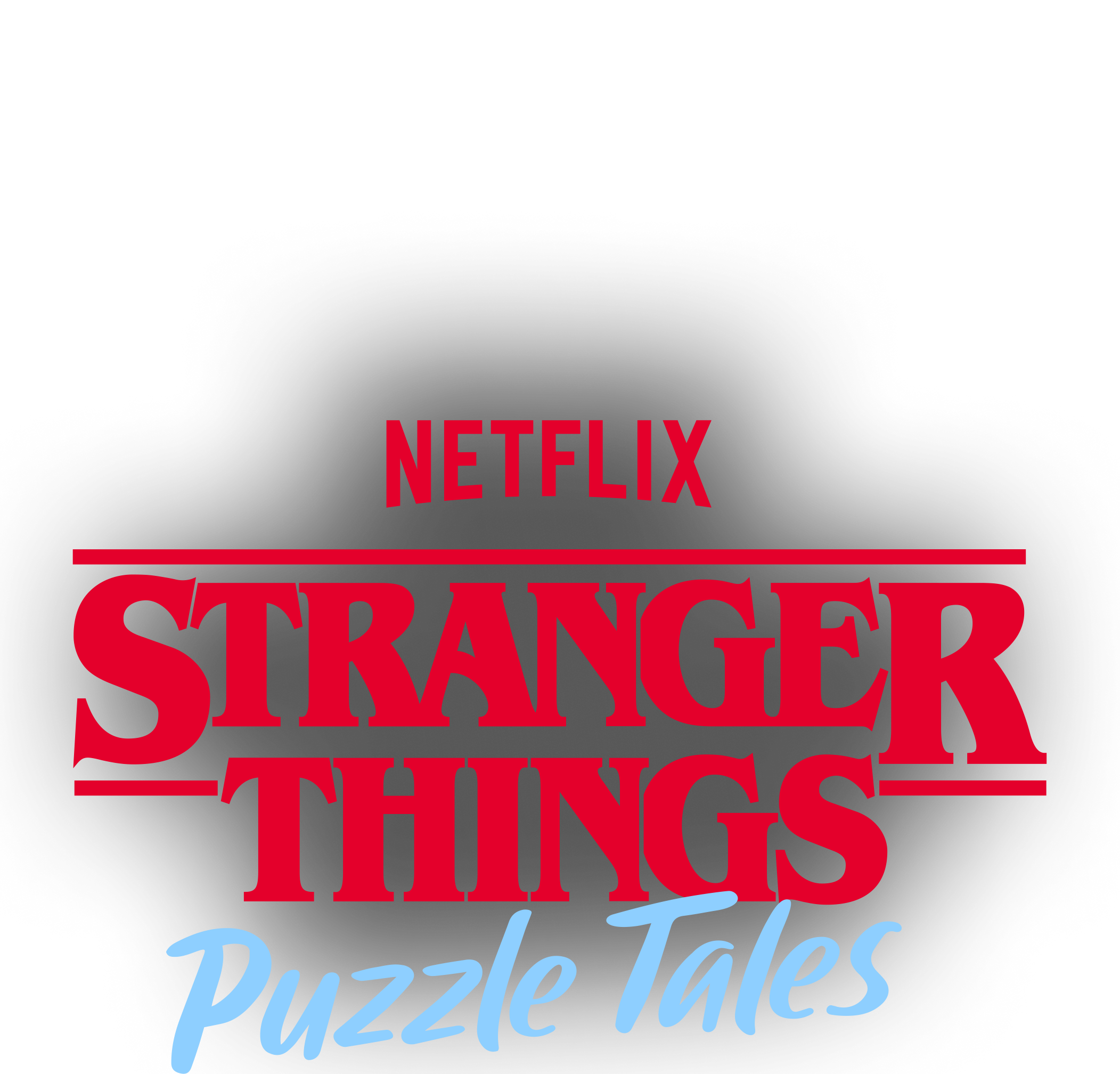Strangerthings puzzle Tales logo with shadow